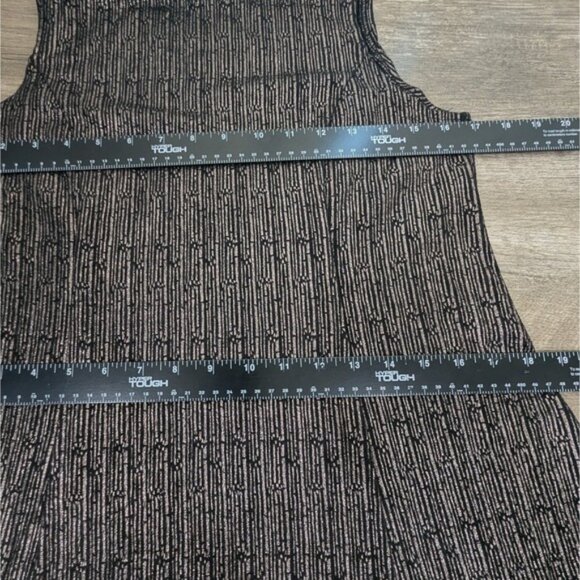 Stella‎ Luce Dress Women's Medium Fit & Flare Sleeveless Black Bronze Metallic - Picture 8 of 8